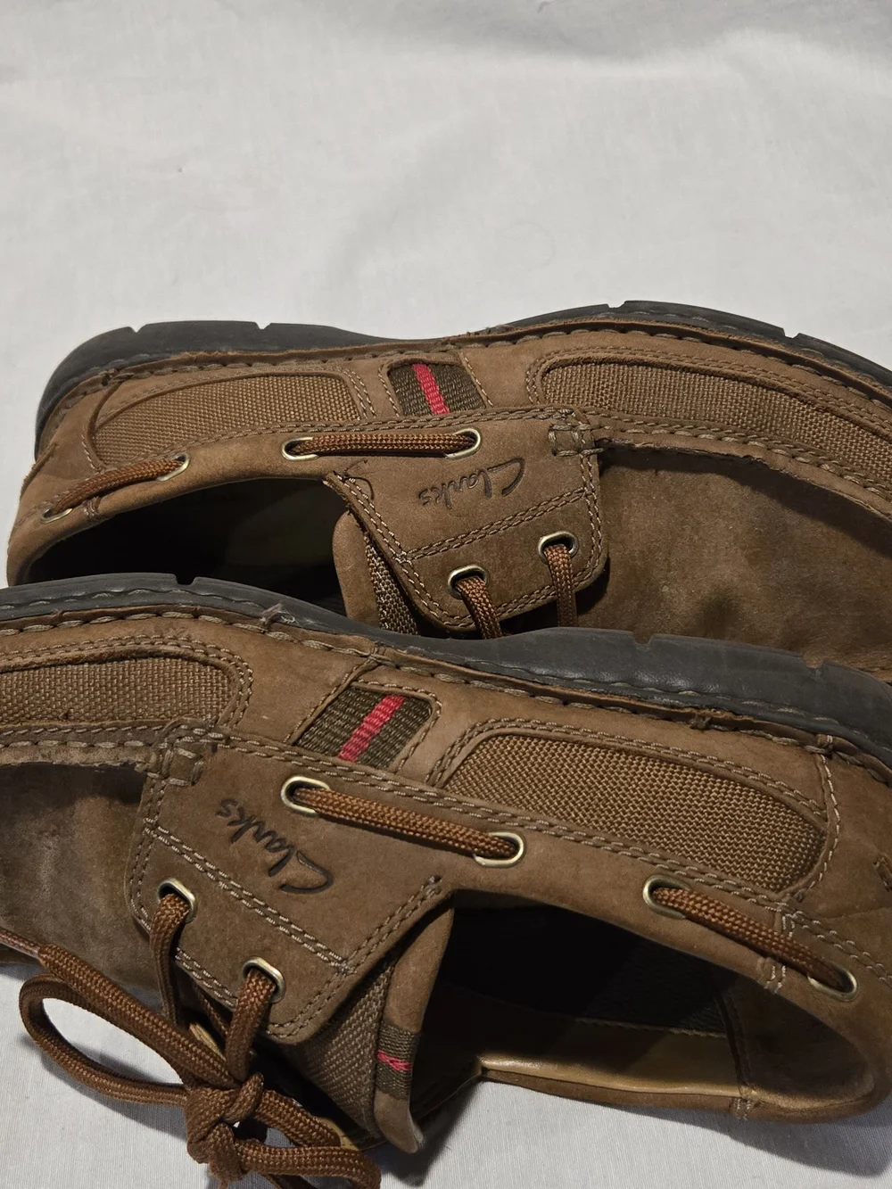 Clarks Men’s Brown Leather Boat Shoes - Size 8 Medium